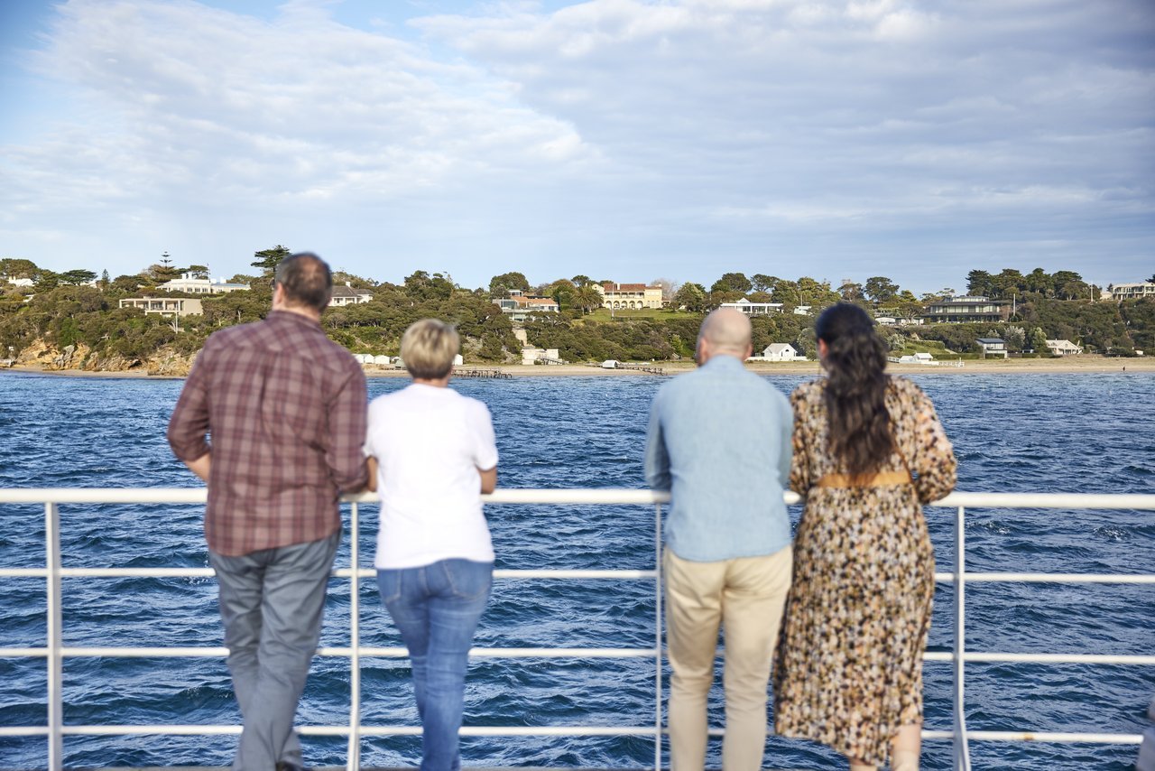 Enjoying the views of Queenscliff while arriving onboard Searoad Ferries.