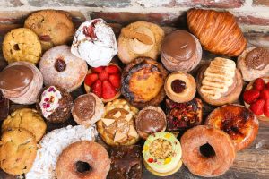 Selection of pastries and donuts